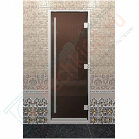 Стеклянная дверь DoorWood «Хамам Престиж Бронза» 210х70 см в Иркутске
