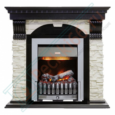 Электрокаминокомплект Dublin - Венге / Сланец белый с очагом Danville Chrome FB2