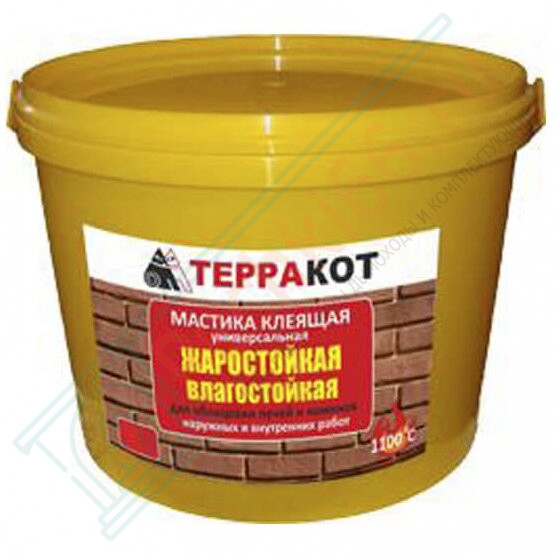 Мастика жаростойкая, универсальная "Терракот" 2,5 кг (Терракот) в Иркутске