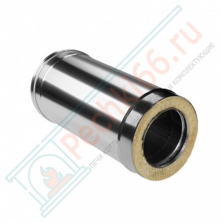 Сэндвич труба для дымохода L=500 (НЕРЖ-321/0,8-НЕРЖ-439/0,5) d-300/380 (Дымок-Lux)