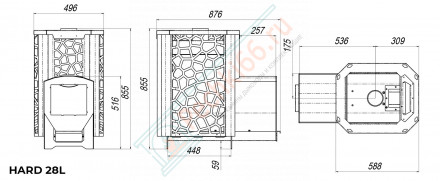 Печь для бани Hard 30L Хохлома (Сталь-Мастер)