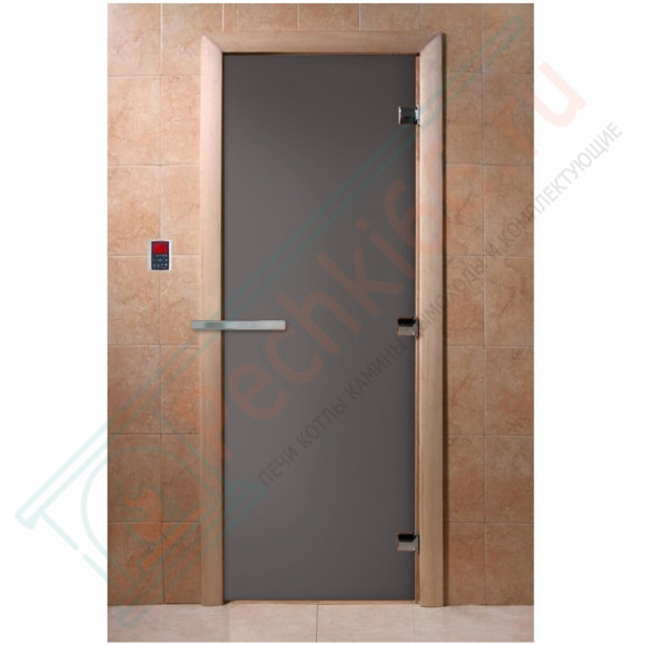 Стеклянная дверь для бани "Затмение" графит матовый, 2000х800 (DoorWood) в Иркутске
