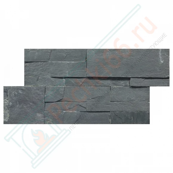 Плитка из камня Сланец чёрный 350 x 180 x 10-20 мм (0.378 м2 / 6 шт) в Иркутске