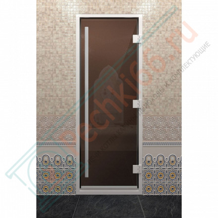 Стеклянная дверь DoorWood «Хамам Престиж Бронза» 210х80 см