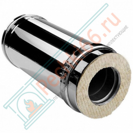 Сэндвич труба V50R с изол L=500 (AISI-310S/0,8-ОЦИНК-RAL/0,5) d-300/400 (Вулкан-Cerablanket)