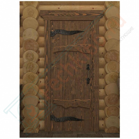 Дверь для бани глухая, состаренная "Русь" 1890х690 (Door Wood) в Иркутске