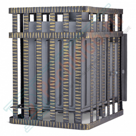 Чугунная печь для бани Гроза в сетке 24 (М) (ТехноЛит)