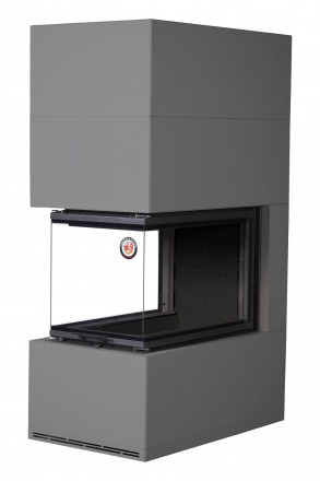 Камин Родос 900 ГРАФИТ, шамот черный (ЭкоКамин)