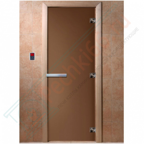 Дверь стеклянная для бани, бронза матовая 2000х900 (DoorWood) в Иркутске