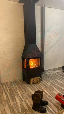 Печь-камин ЭкоКамин Бавария Три стекла под ключ (монтаж 08.2018)