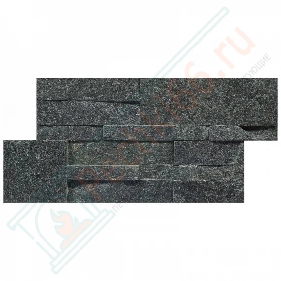 Плитка из камня Кварцит чёрный 350 x 180 x 10-20 мм (0.378 м2 / 6 шт) в Иркутске