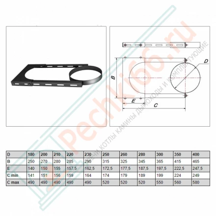 Элемент крепления на трубу с изол V50R (AISI-304/0,5) d-300/400 (Вулкан)