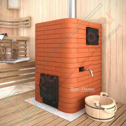 Печь банная Емельяныч под обкладку, с каминной дверцей 220 (Дионис)