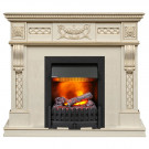 Каминокомплект Corsica - Слоновая кость с патиной (Ширина 1100) с электрическим очагом Danville Black FB2 Каминокомплект Corsica - Слоновая кость с патиной (Ширина 1100) с электрическим очагом Danville Black FB2