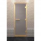 Стеклянная дверь для хамама в золотом профиле, сатин 190х80 (по коробке) (DoorWood) Стеклянная дверь для хамама в золотом профиле, сатин 190х80 (по коробке) (DoorWood)