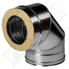 Отвод 90° с изол (НЕРЖ-321/0,5-НЕРЖ-439/0,5) d-300/380 (Дымок-Lux)