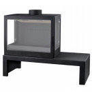 Печь-камин LCI 7 GFLR Table, 3 стекла (Liseo Castiron) до 280 м3