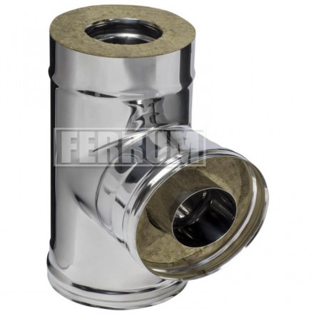 Сэндвич тройник 90° (НЕРЖ-430/1,0-НЕРЖ-430/0,5) d-150/210 (Ferrum HF Plus)