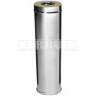 Сэндвич труба для дымохода L=1м (НЕРЖ-430/0,8-НЕРЖ-430/0,5) d-180/280 (Ferrum HF)