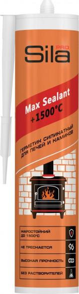 Герметик силикатный термостойкий Max Sealant +1500°, 290 мл (Sila PRO) в Иркутске