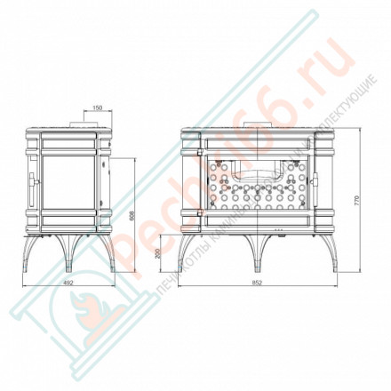 Печь-камин MANDOR (INVICTA)