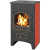 Печь-камин ПК-01-205, с плитой, красный (Везувий)