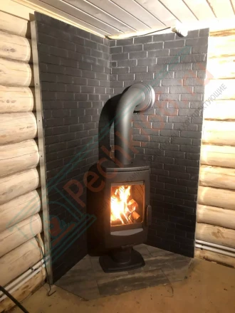 Печь-камин Plamen Aria под ключ (монтаж 01.03.2022)