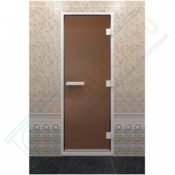 Стеклянная дверь DoorWood Хамам Бронза матовая 180х70 (по коробке) в Иркутске