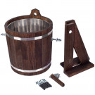 Обливное устройство 20л. с нержавеющей вставкой, дуб в темном (Woodson) Обливное устройство 20л. с нержавеющей вставкой, дуб в темном (Woodson)