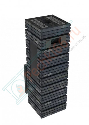 Дровяная банная печь Grill'D Shaman Long (3 каменки)