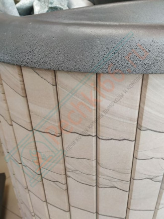 Банная печь Атмосфера XL, ламели "Окаменевшее дерево" наборные (ProMetall)