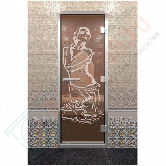 Стеклянная дверь DoorWood «Хамам Искушение Бронза» 2000х800 (по коробке) в Иркутске