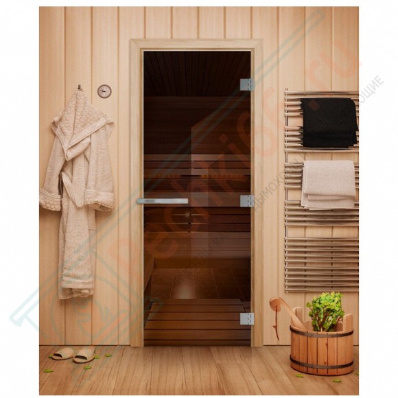 Дверь для бани и сауны Эталон, бронза 10мм, 190х70 см (по коробке) (DoorWood) в Иркутске