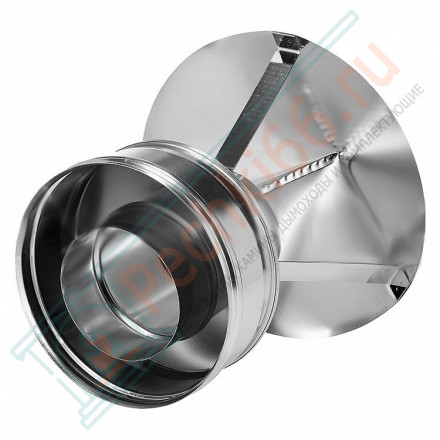 Зонт на трубу с изол (НЕРЖ-321/0,5-НЕРЖ-439/0,5) d-300/380 (Дымок-Lux)