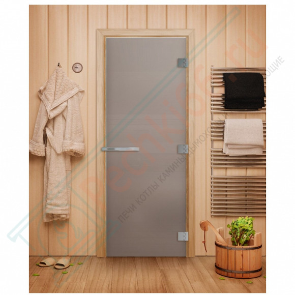 Дверь для бани и сауны Эталон, сатин 10мм, 190х70 см (по коробке) (DoorWood) в Иркутске