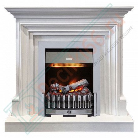 Электрический Каминокомплект Bradford - Белый с очагом Danville Chrome FB2
