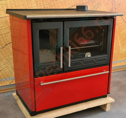 Отопительно-варочная плита 850 GLAS, красная (Plamen) 11 кВт