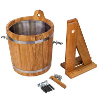 Обливное устройство 20л. с нержавеющей вставкой, Дуб (Woodson)