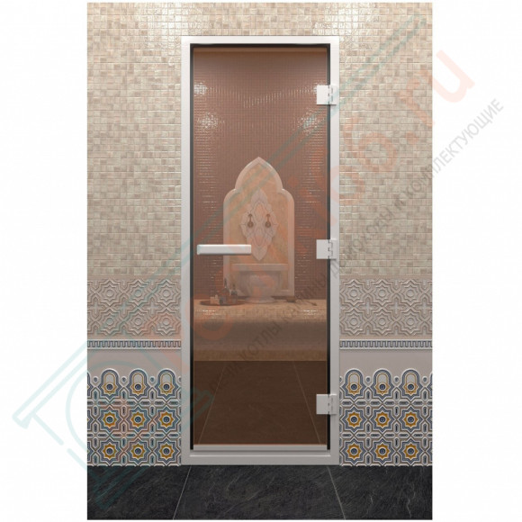 Стеклянная дверь DoorWood Хамам Бронза 2100х900 (по коробке) в Иркутске