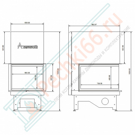 Каминная топка Crystal 3D (A.caminetti)