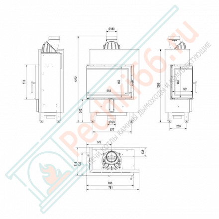 Стальная топка LUCY/12/SLIM/L/BS (Kratki)