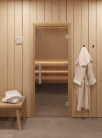 Стеклянная дверь для сауны и бани "Фаворит прозрачное бесцветное" 1900х700 по коробке (DoorWood)