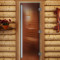 Дверь для бани и сауны Престиж бронза, 180х70 см по коробке (DoorWood)
