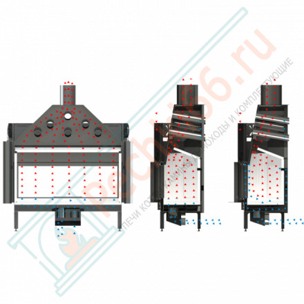 Каминная топка Albero AL120x43G.H 25 kW (Hitze)