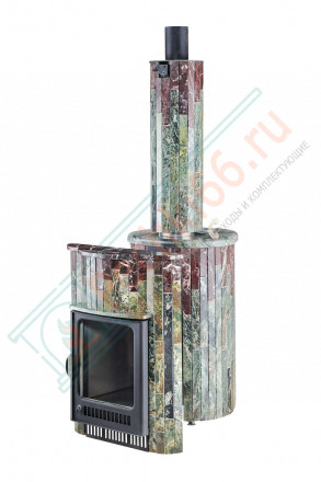 Дровяная банная печь Ферингер ОПТИМА "Жадеит + Россо Леванте" до 28 м³