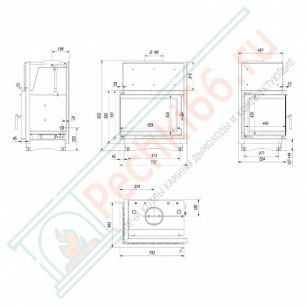 Стальная топка ZUZIA/PW/BL/19/BS/W/DECO (Kratki)