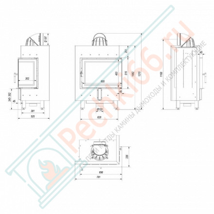 Стальная топка LUCY/12/P/BS (Kratki)
