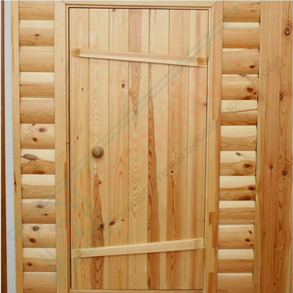 Входная деревянная дверь для бани 1800x900x40 сосна (Россия) в Иркутске