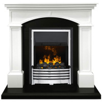 Каминокомплект Langford - Белый с черным с электрическим очагом Flagstaff