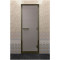 Дверь для хамама в бронзовом профиле, сатин 200x70 (DoorWood)